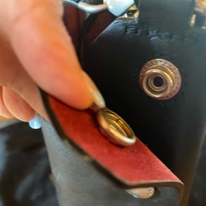 Rag&Bone Black leather cross body 9x3.1/2x9” .